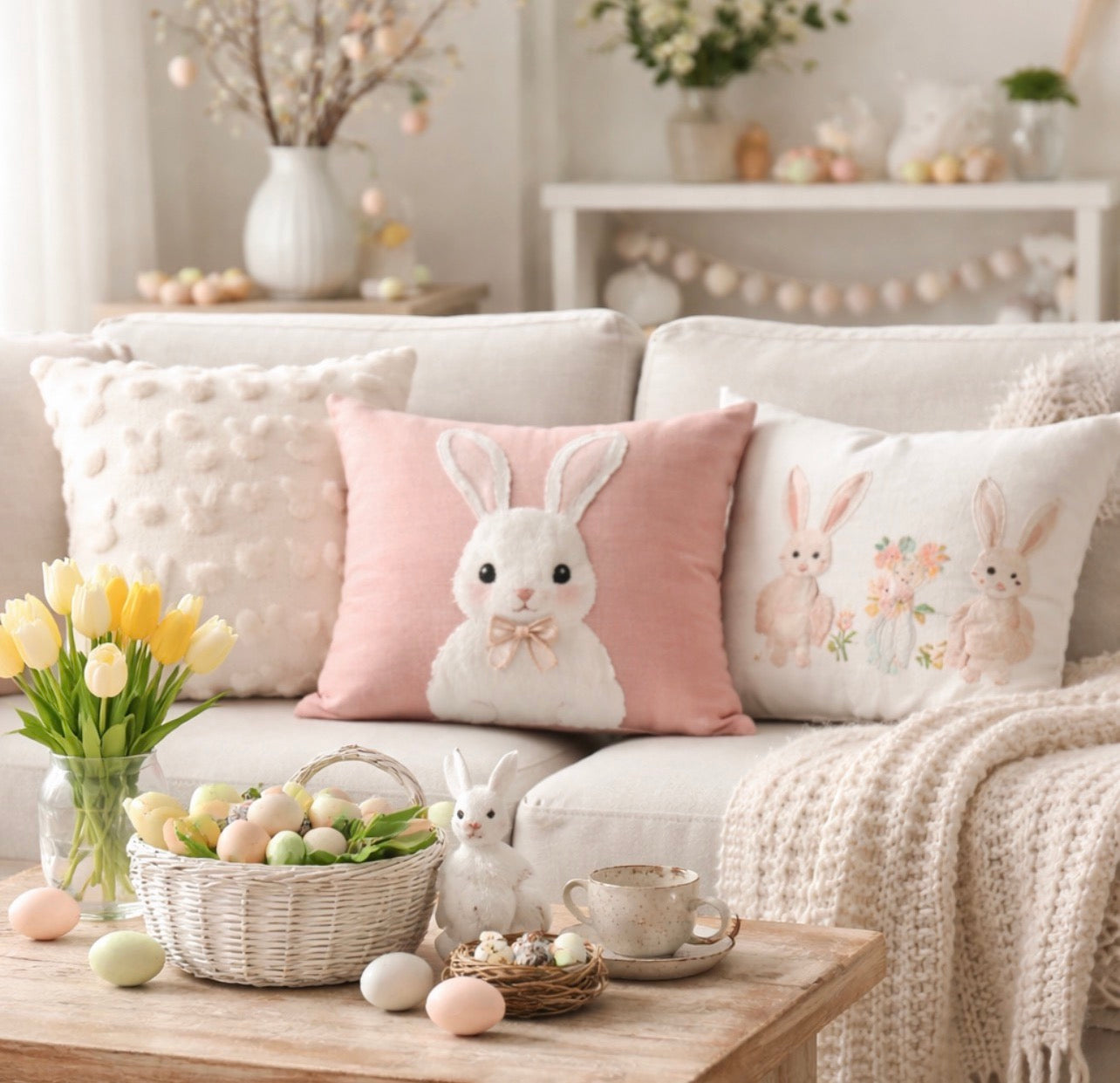 How to Style Easter Cushions for a Fresh Spring Home