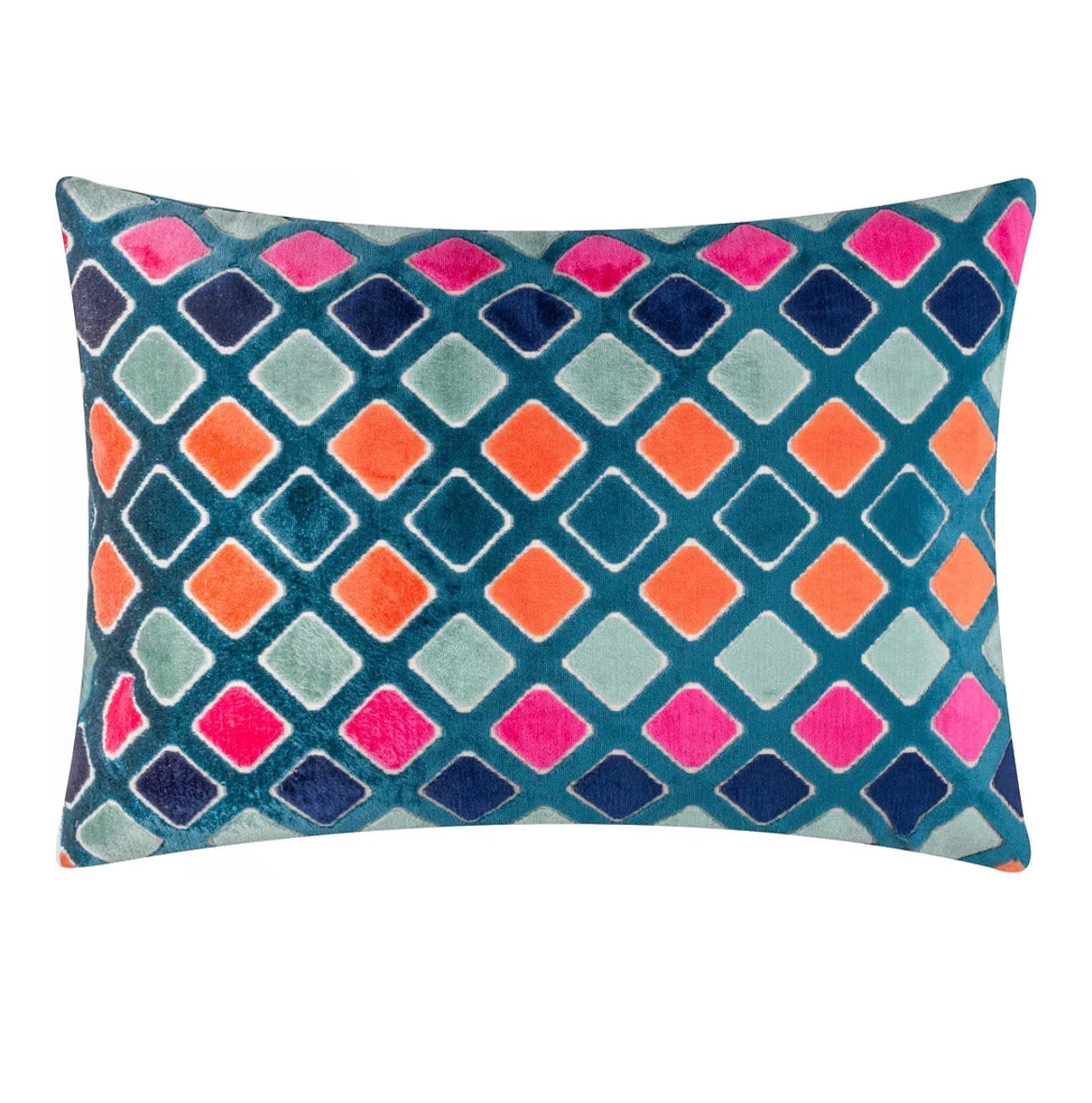 Geometric Diamond Patterned Cushion