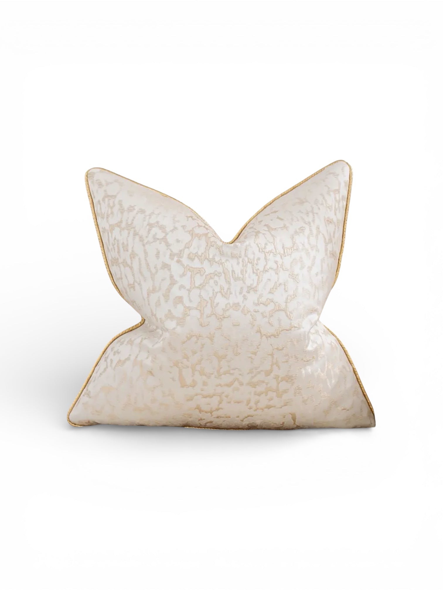 Decorative pillow with a textured surface on a white background
