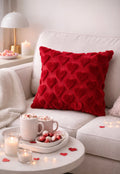 Red Valentine’s Heart Soft Textured Cushion Covers