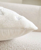 Winter Village Snowflake Fluffy Christmas Cushion Covers - Set of 2