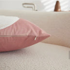 Easter Bunny Cushion Cover - Pink Velvet Decorative Sofa Pillow 45x45cm