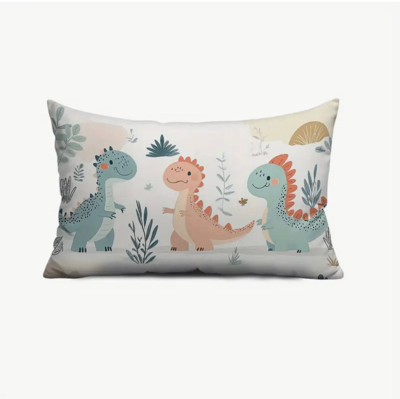Kids Dinosaur Cushion Cover - Dino Dreams Printed Design 30x50cm