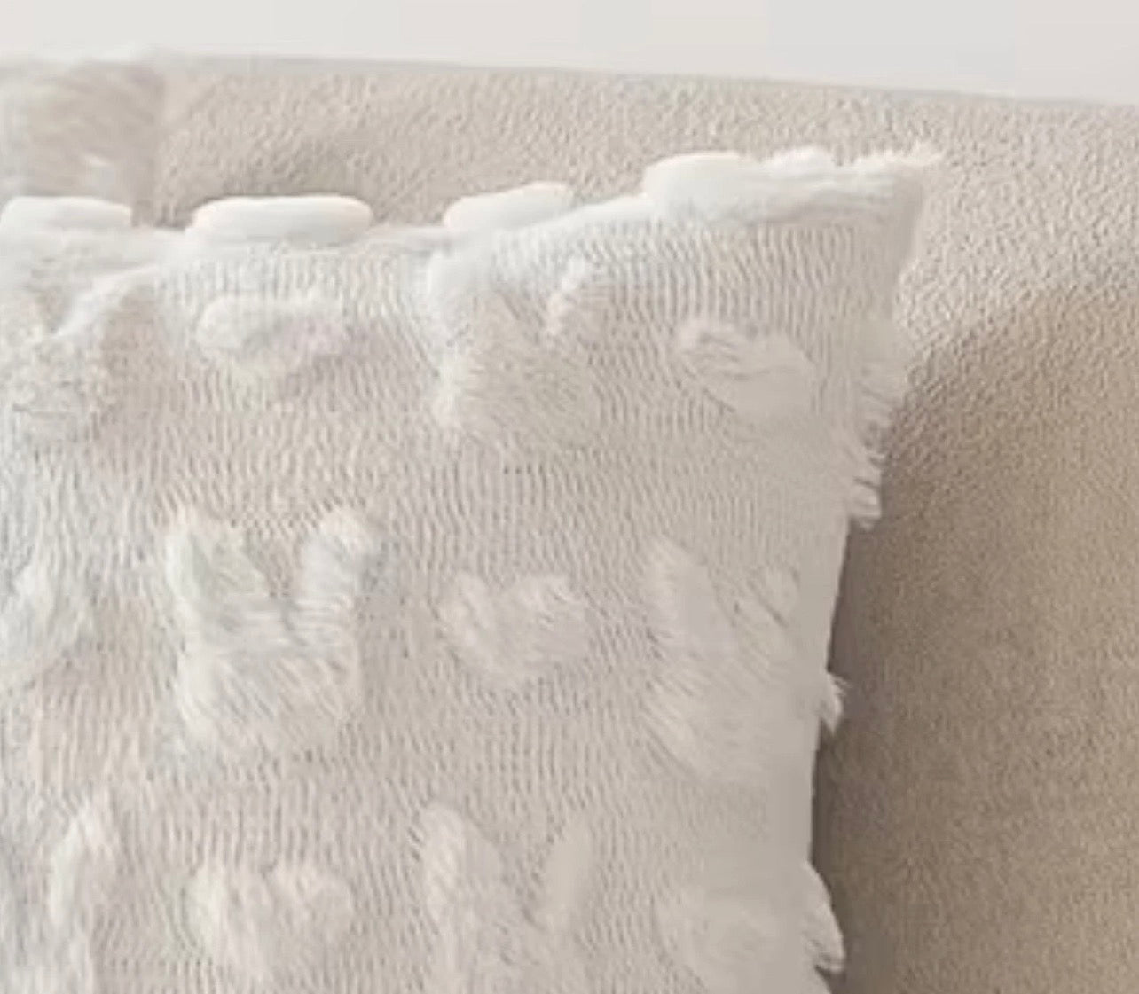 Easter Cushion Covers - White Bunny Ears Tufted Textured Cushion Cover 45x45cm