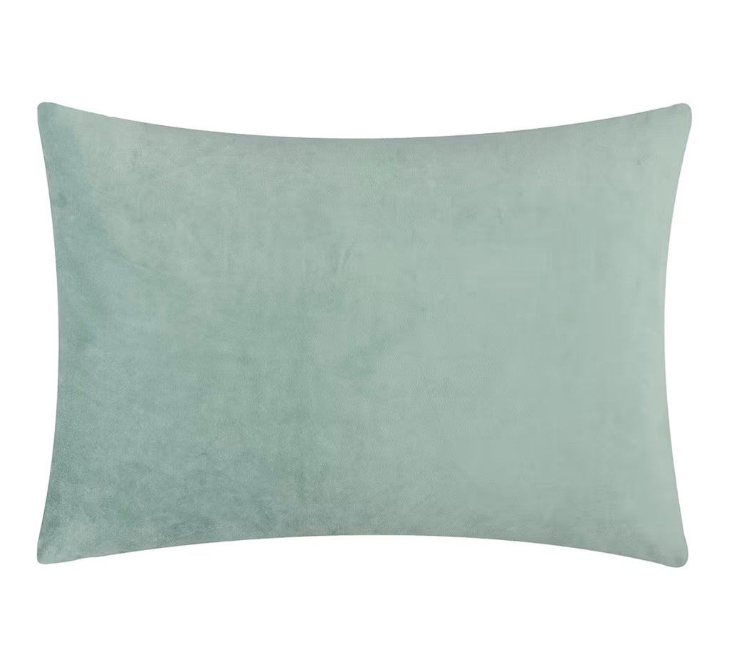 Geometric Patterned Cushion Cover – Green Velvet Diamond Design 35x50cm