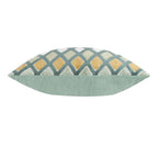 Geometric Patterned Cushion Cover – Green Velvet Diamond Design 35x50cm