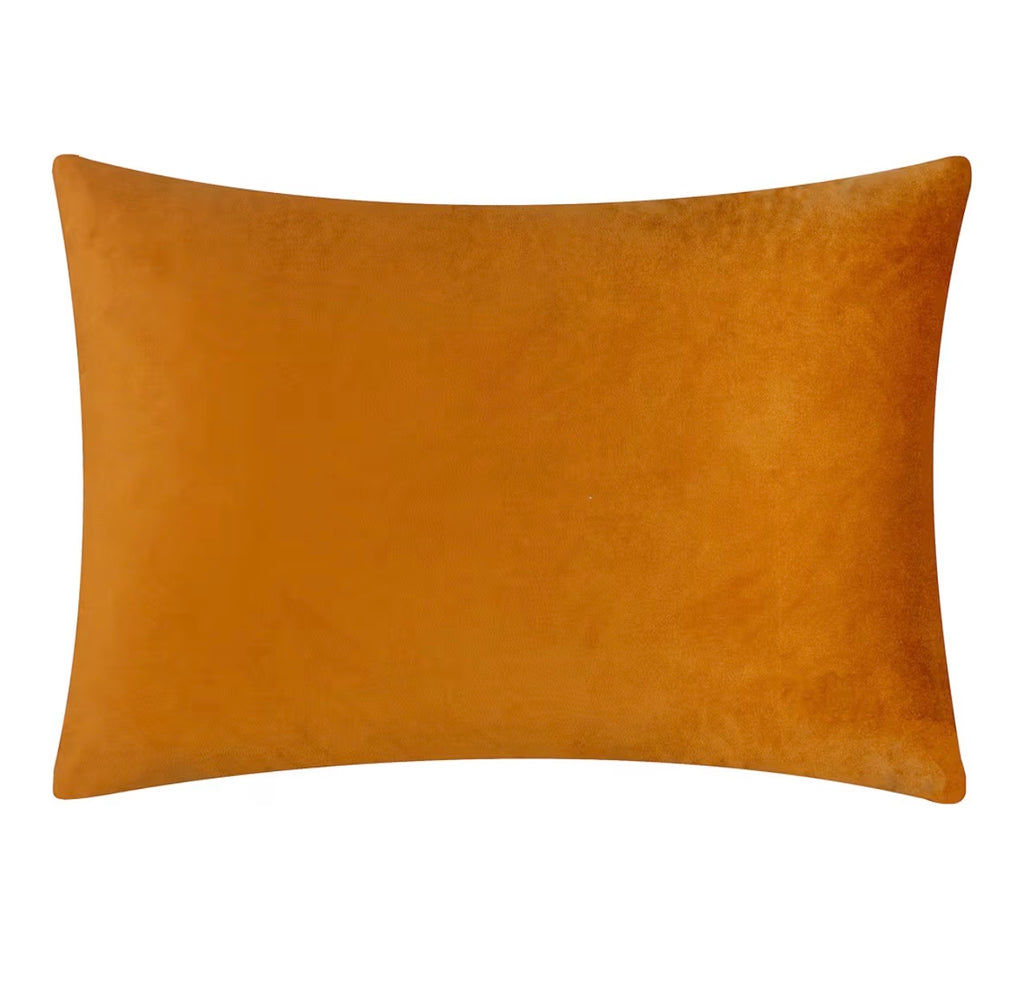 Geometric Patterned Cushion Cover – Brown Velvet Diamond Design 35x50cm