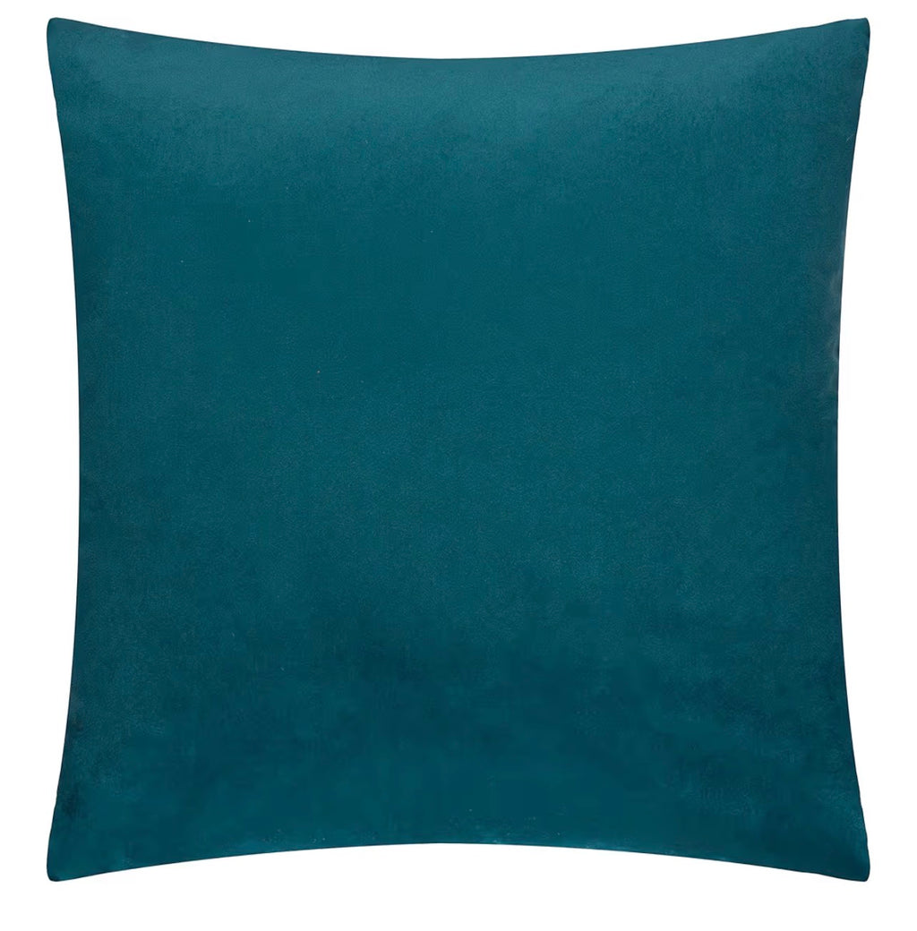 Geometric Velvet Cushion Cover | Pink & Teal Prism Pattern 45x45cm
