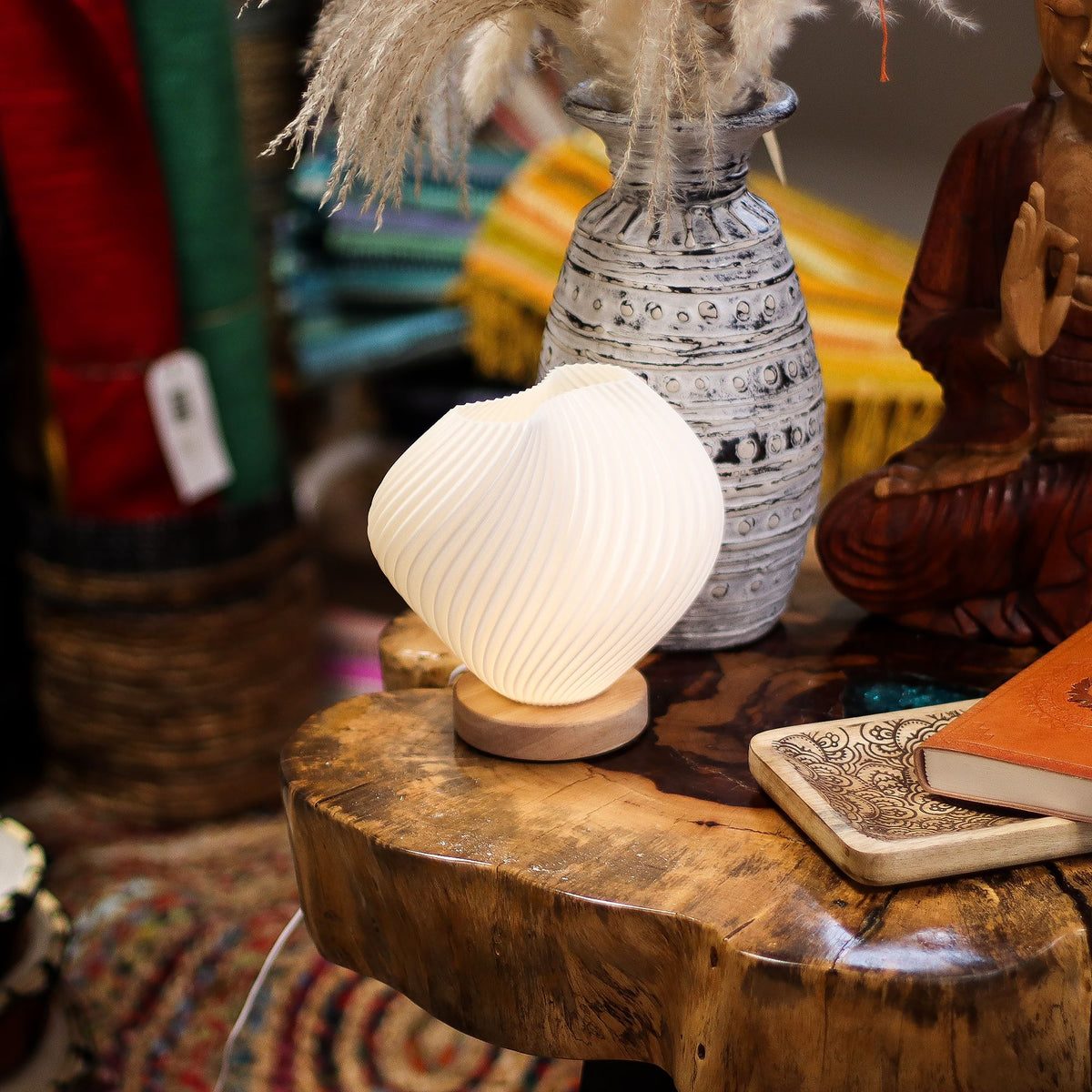 New Wave Shell Twisted Lamp - USB Powered with 3 Settings