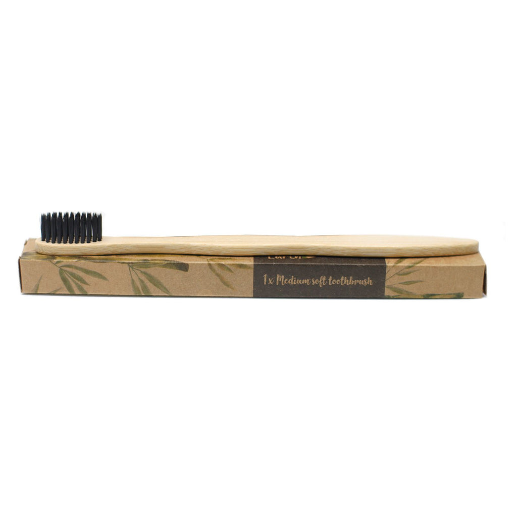 Bamboo Toothbrush x 1 - Charcoal Medium Soft