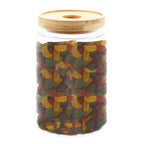 Bamboo Glass Storage Jar with Lid - 850ml | 15cm