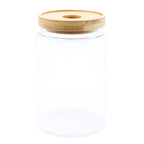 Bamboo Glass Storage Jar with Lid - 850ml | 15cm