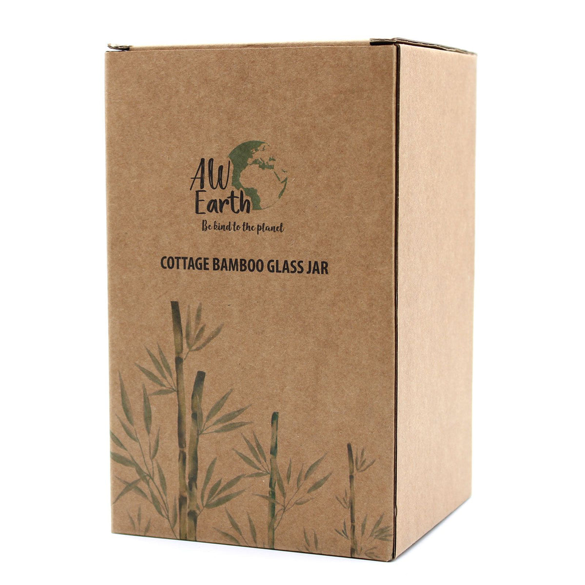 Bamboo Glass Storage Jar with Lid - 850ml | 15cm
