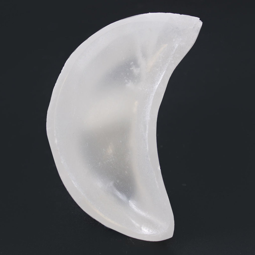 Selenite Cresent Moon Bowl - Crystal and Trinket Dish - 10cm