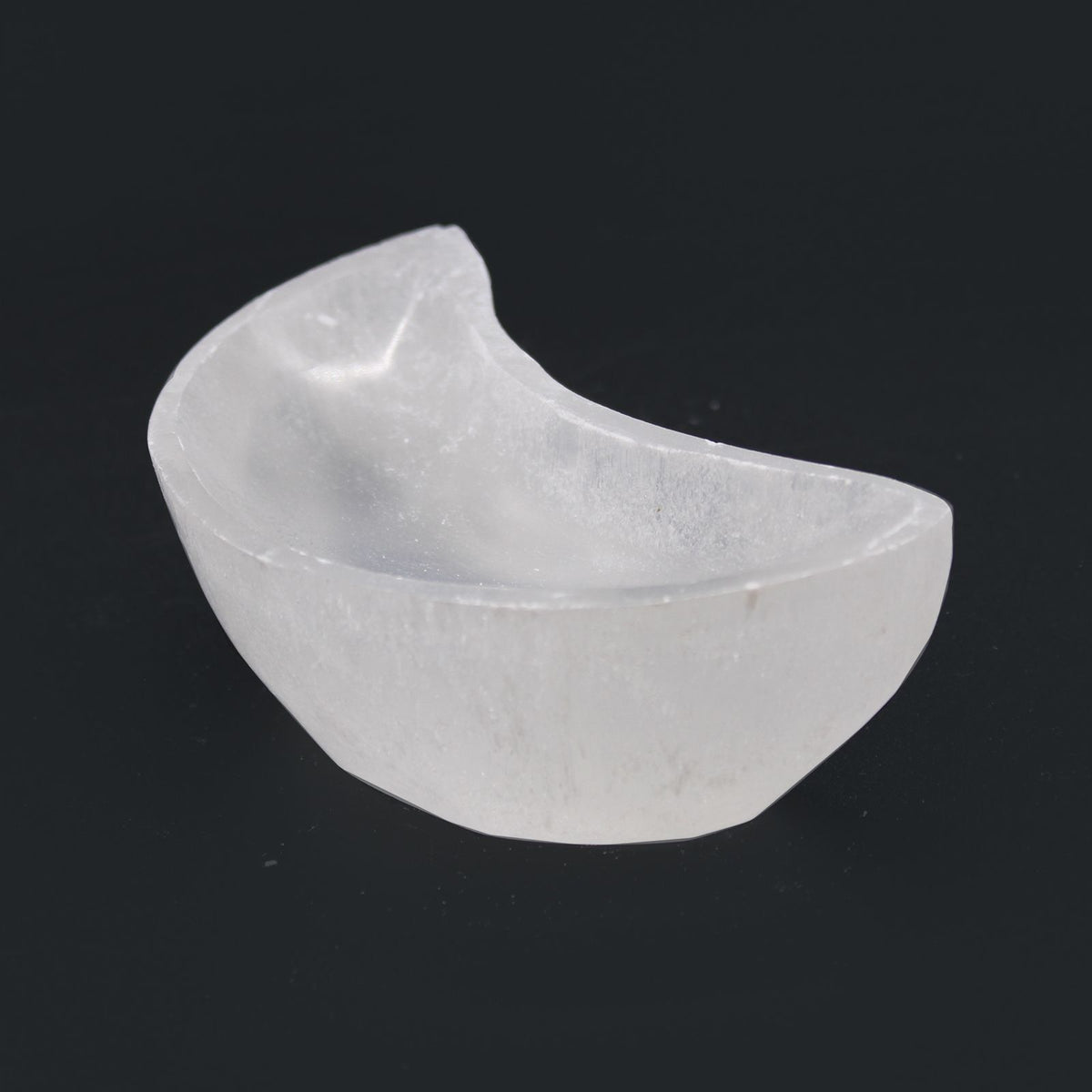 Selenite Cresent Moon Bowl - Crystal and Trinket Dish - 10cm