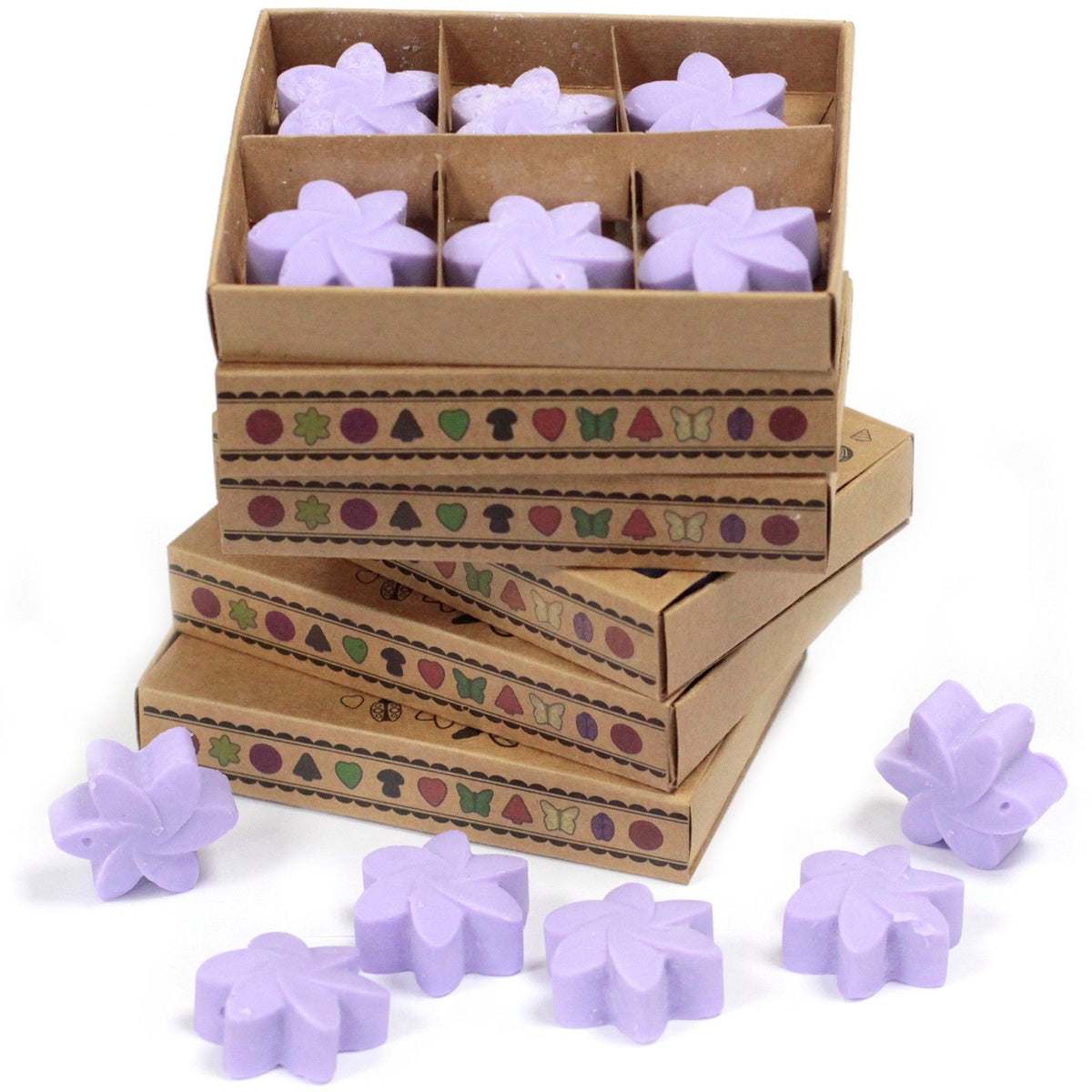 Box of 6 Soy Flower Wax Melts - Lavender Fields
