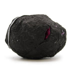 Pink Calcite Crystal Geodes - Black Rock Decorative Display