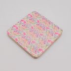 Set of 4 Wooden Square Coasters  Pretty Floral