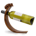 Handmade Wooden Balance Wine Holder - Frog