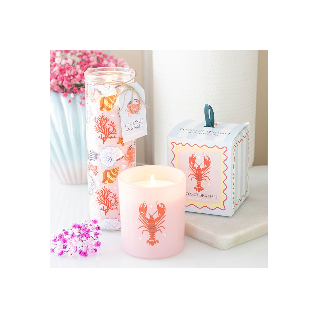 Pastel Lobster Coconut & Sea Salt Candle